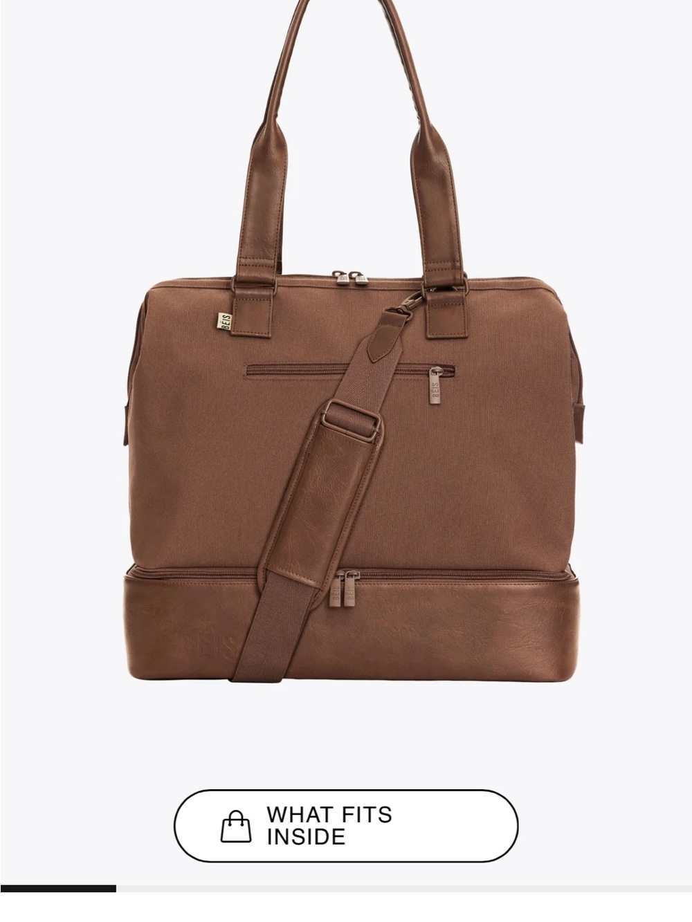 BÉIS Mini Weekender Bag with Adjustable Strap